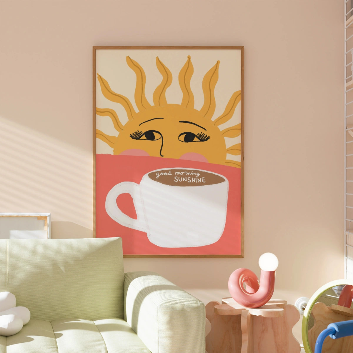 Good Morning Sunshine Print - Summer Coffee Wall Art