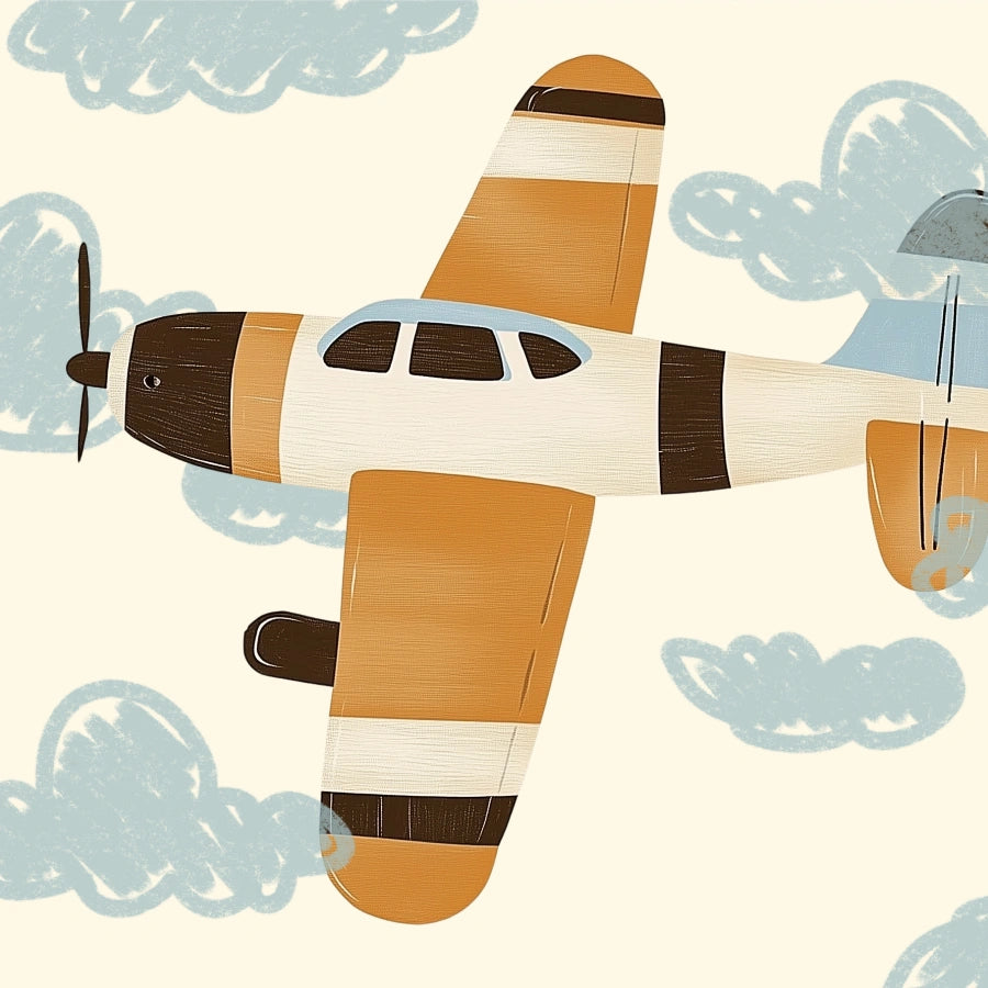 Airplane Nursery Print – Cute Plane Wall Art for Boys