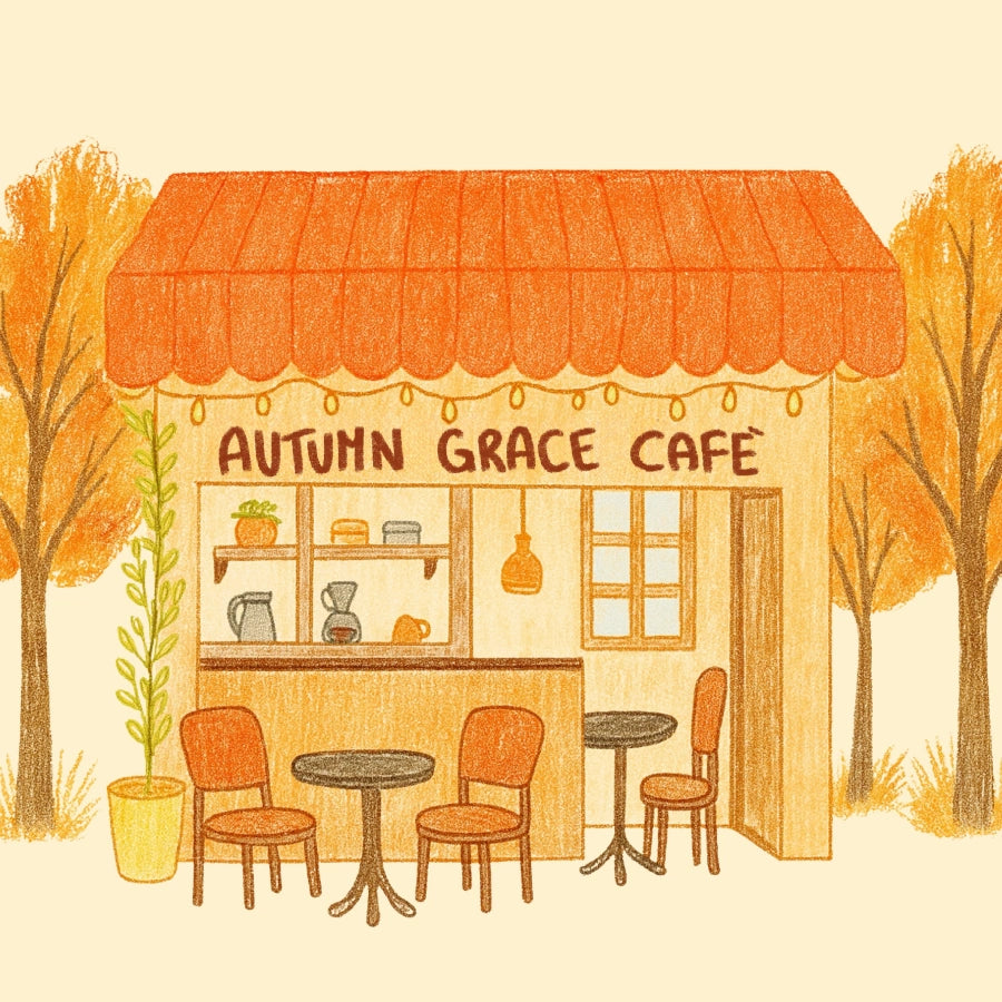 Autumn Grace Café Wall Art - Christian Fall Print