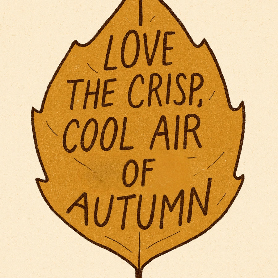 Crisp Autumn Air Wall Art - Cozy Fall Quote Print