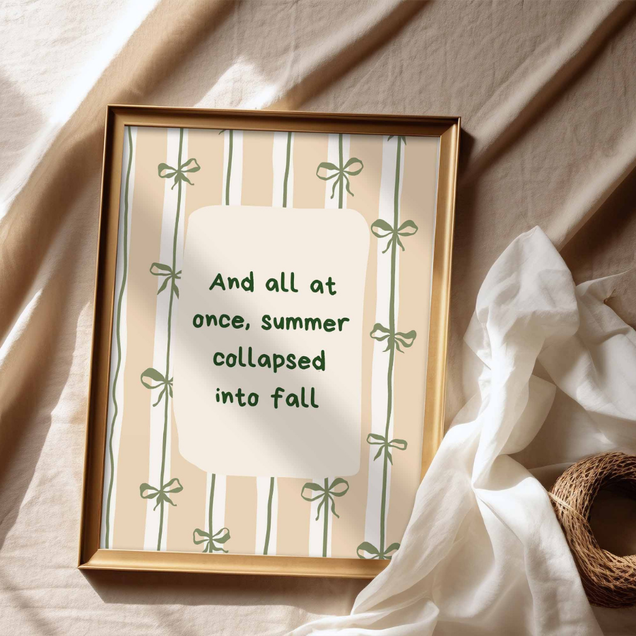 Citazione autunnale da parete – Stampa autunnale accogliente