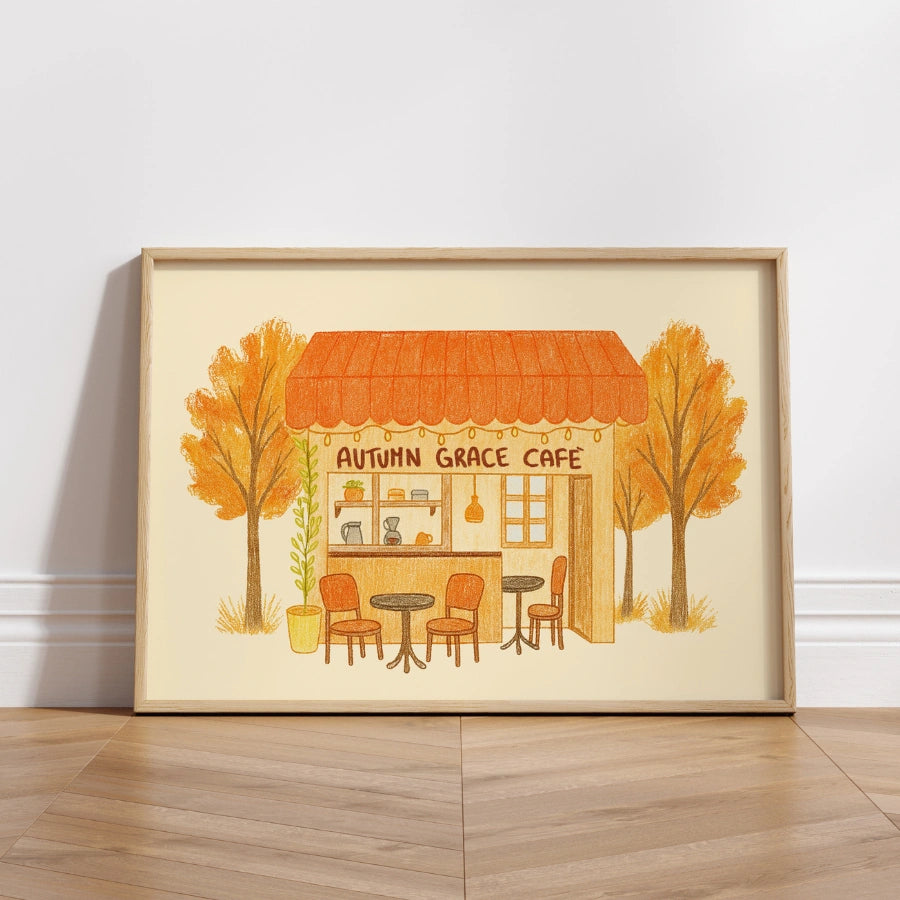 Autumn Grace Café Wall Art - Christian Fall Print