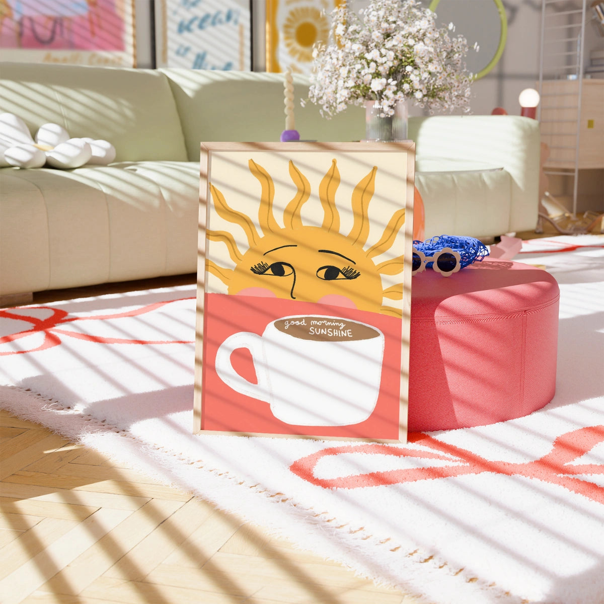 Good Morning Sunshine Print - Summer Coffee Wall Art