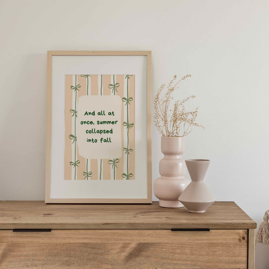 Citazione autunnale da parete – Stampa autunnale accogliente