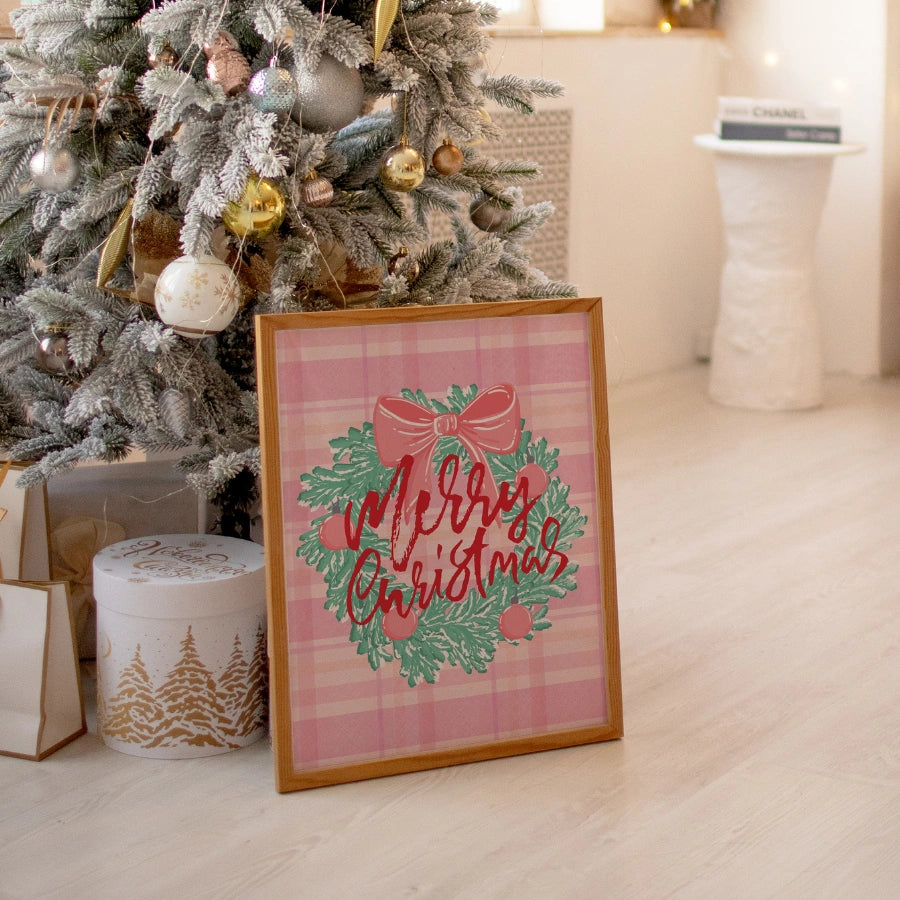 Plaid Christmas Wreath – Preppy Festive Decor