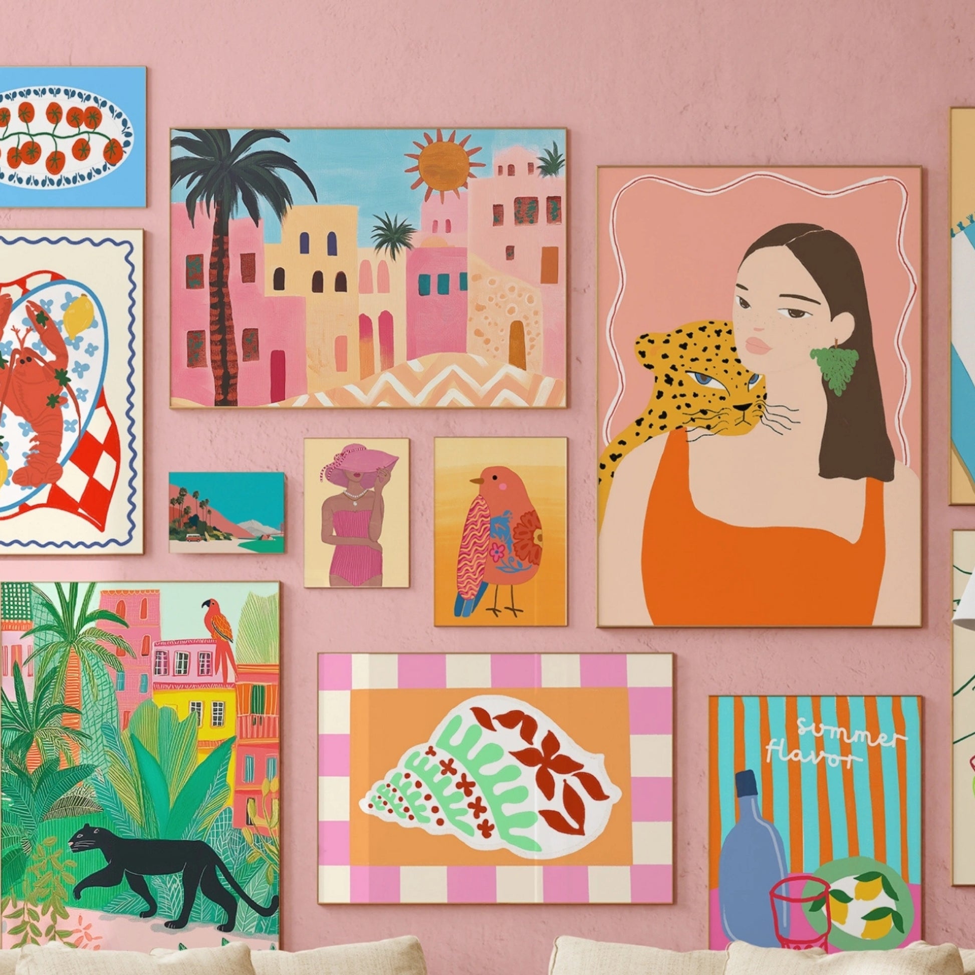 Handmade Maximalist Coastal Decor, over 160 prints