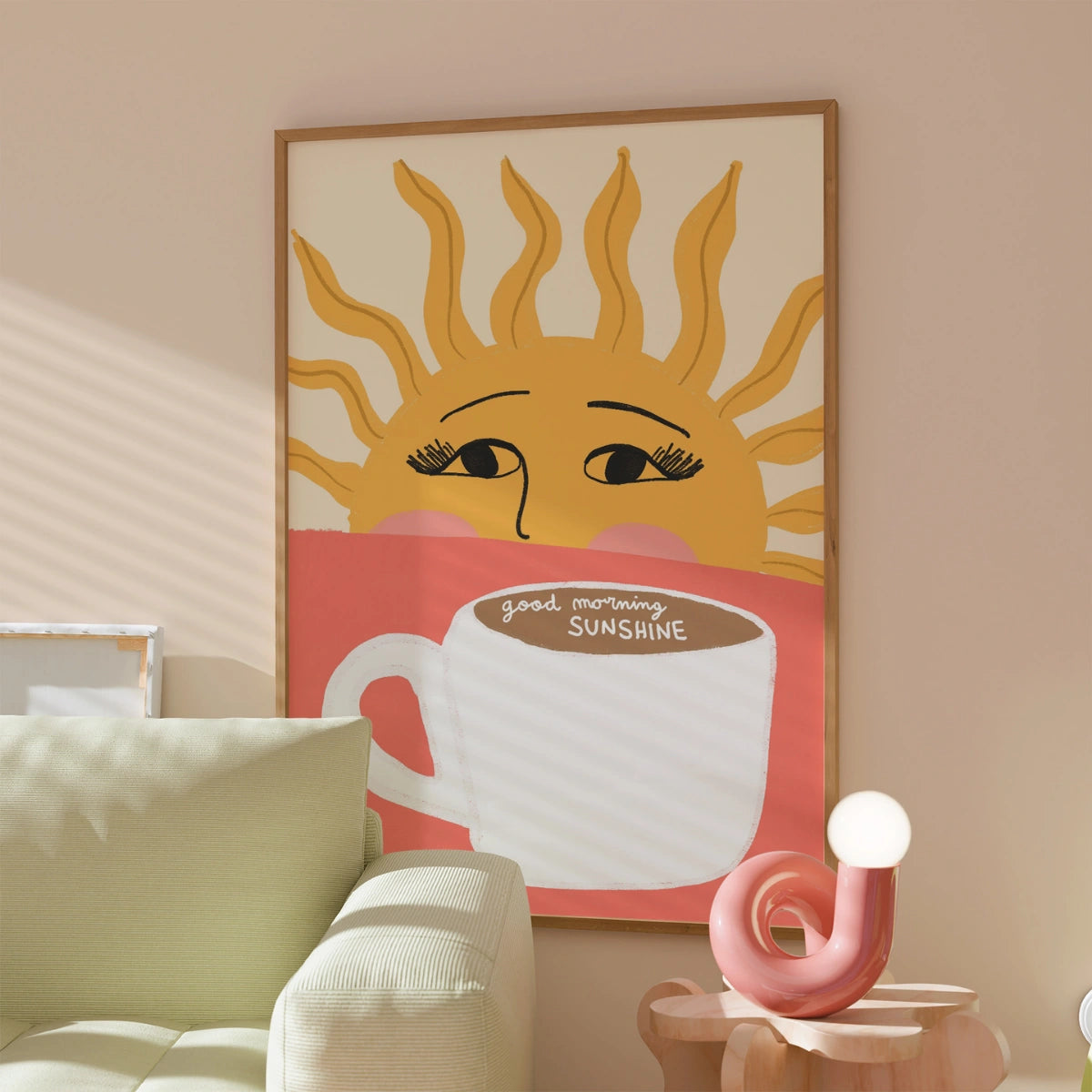 Good Morning Sunshine Print - Summer Coffee Wall Art