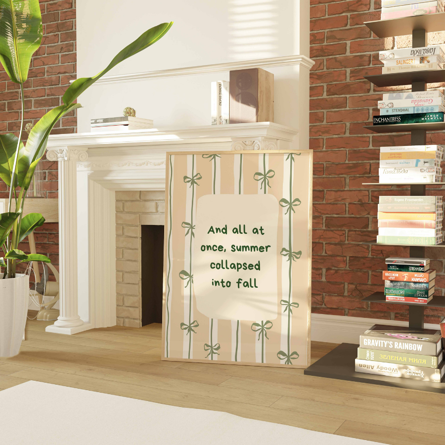 Citazione autunnale da parete – Stampa autunnale accogliente