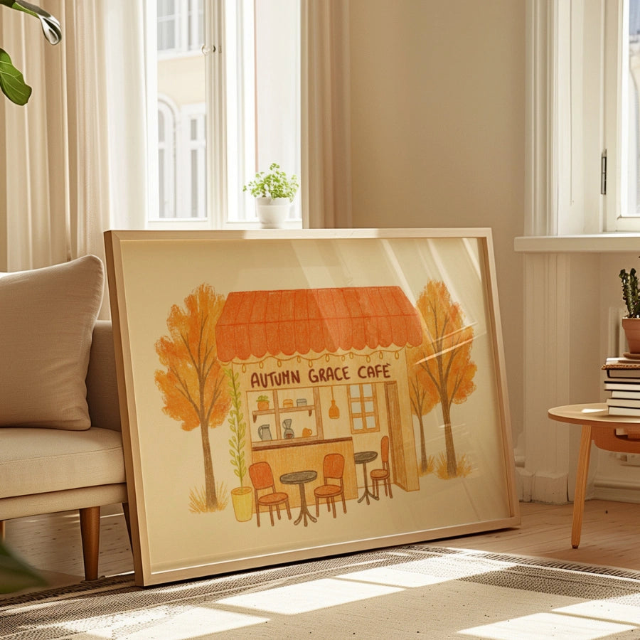 Autumn Grace Café Wall Art - Christian Fall Print