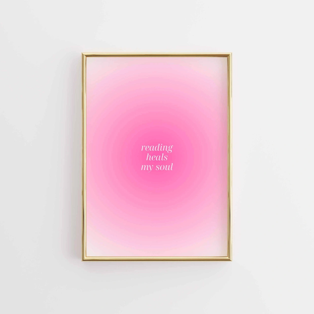 Reading Heals My Soul  – Minimal Bookish Print