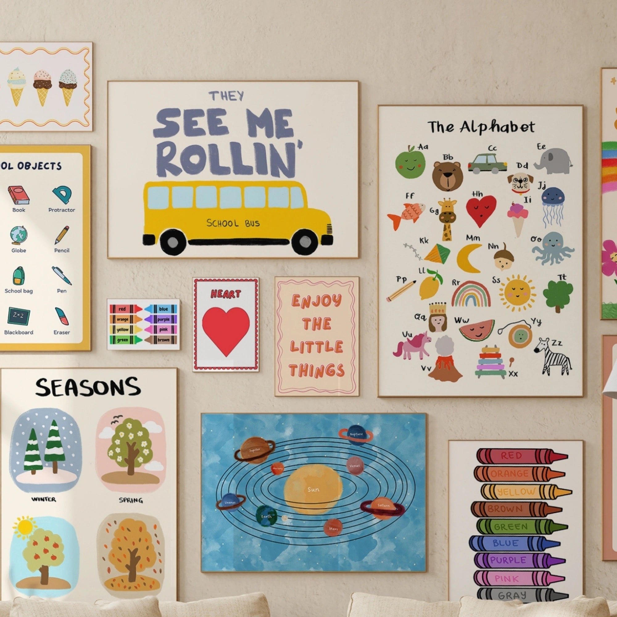 Handmade Educational Nursery, over 100 prints