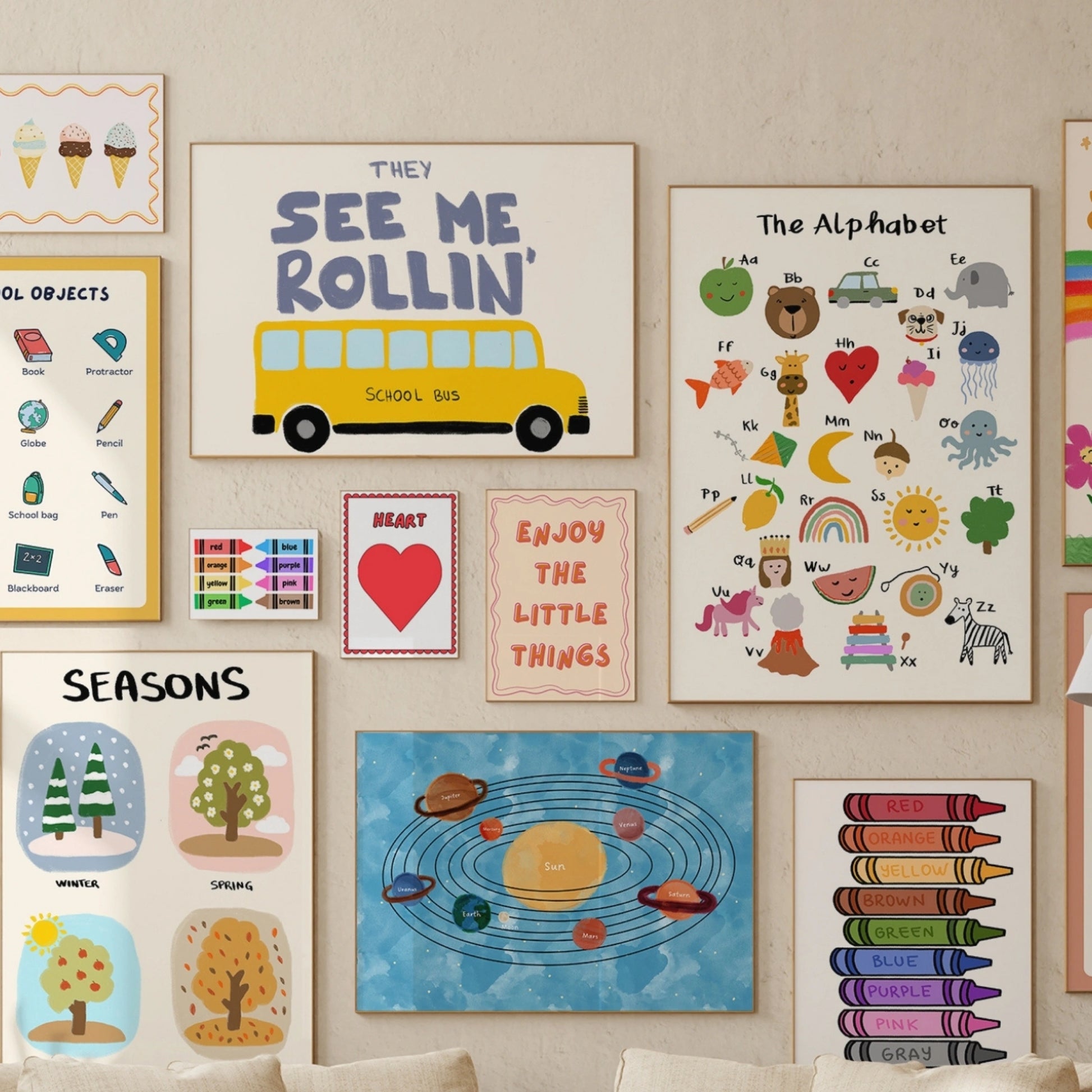 Handmade Educational Nursery, over 100 prints
