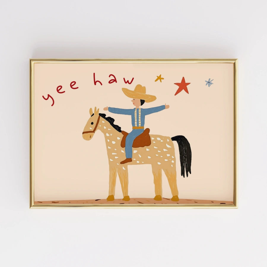 Cowboy Nursery Print – Cute Western Wall Art for Boys