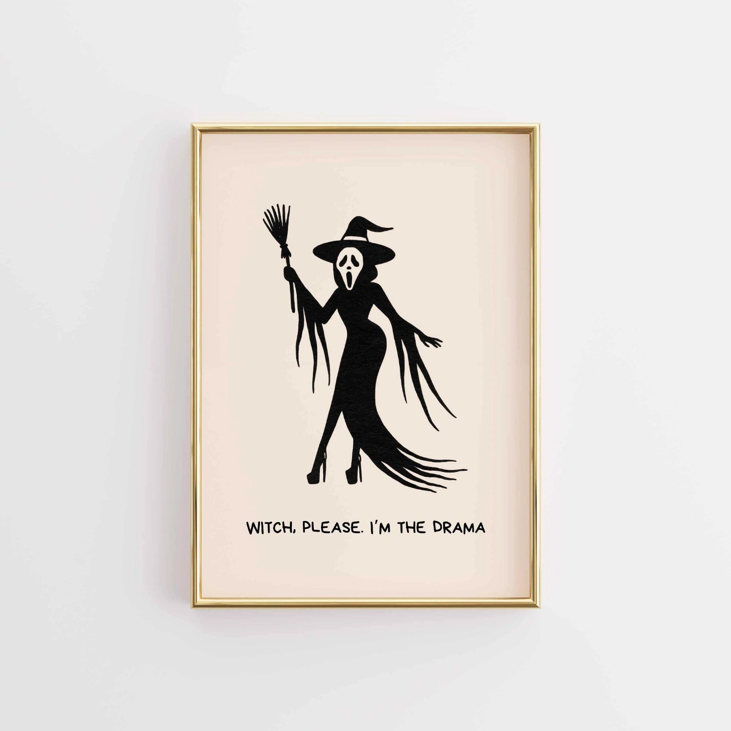 Witch Please Halloween Print – Funny Glam Wall Art