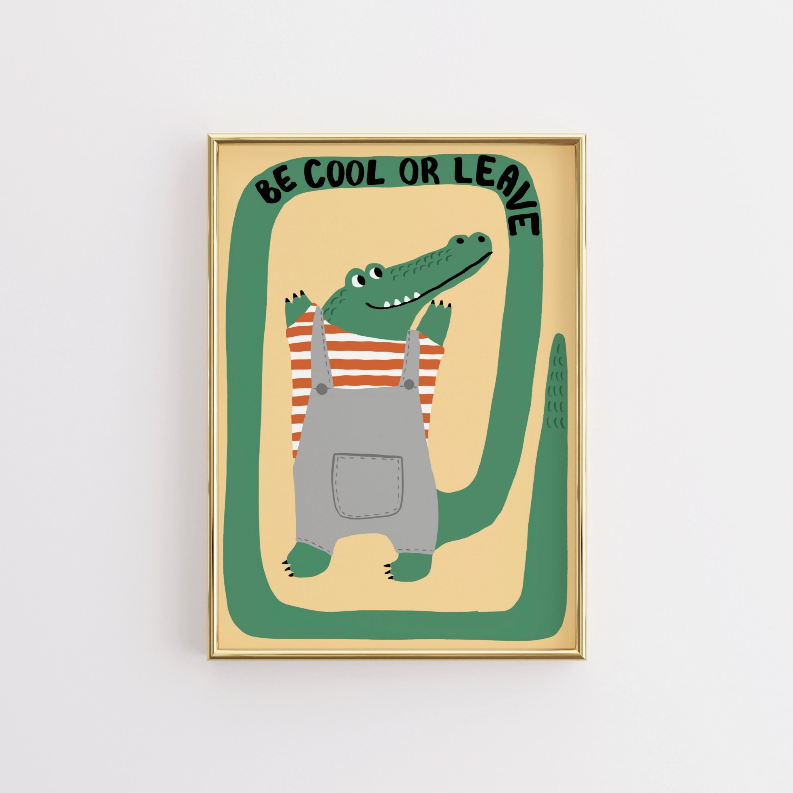 Funny Crocodile Kids Wall Art
