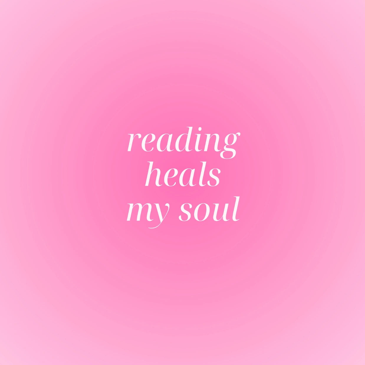 Reading Heals My Soul  – Minimal Bookish Print