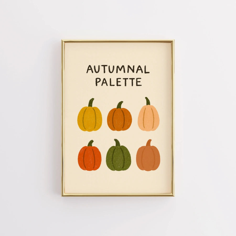 Autumnal Palette Wall Art - Pumpkin Fall Print