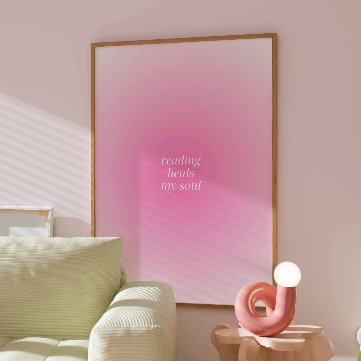 Reading Heals My Soul  – Minimal Bookish Print