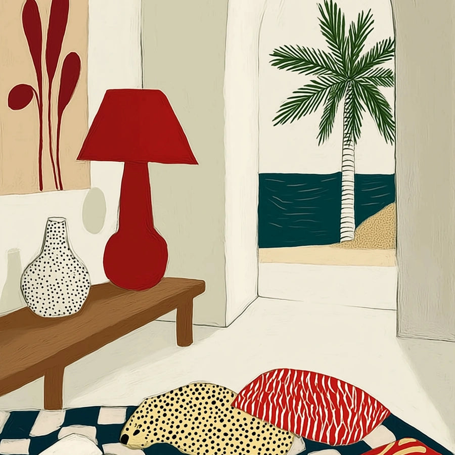 Moderna arte murale costiera – Stampa di interni mediterranei 