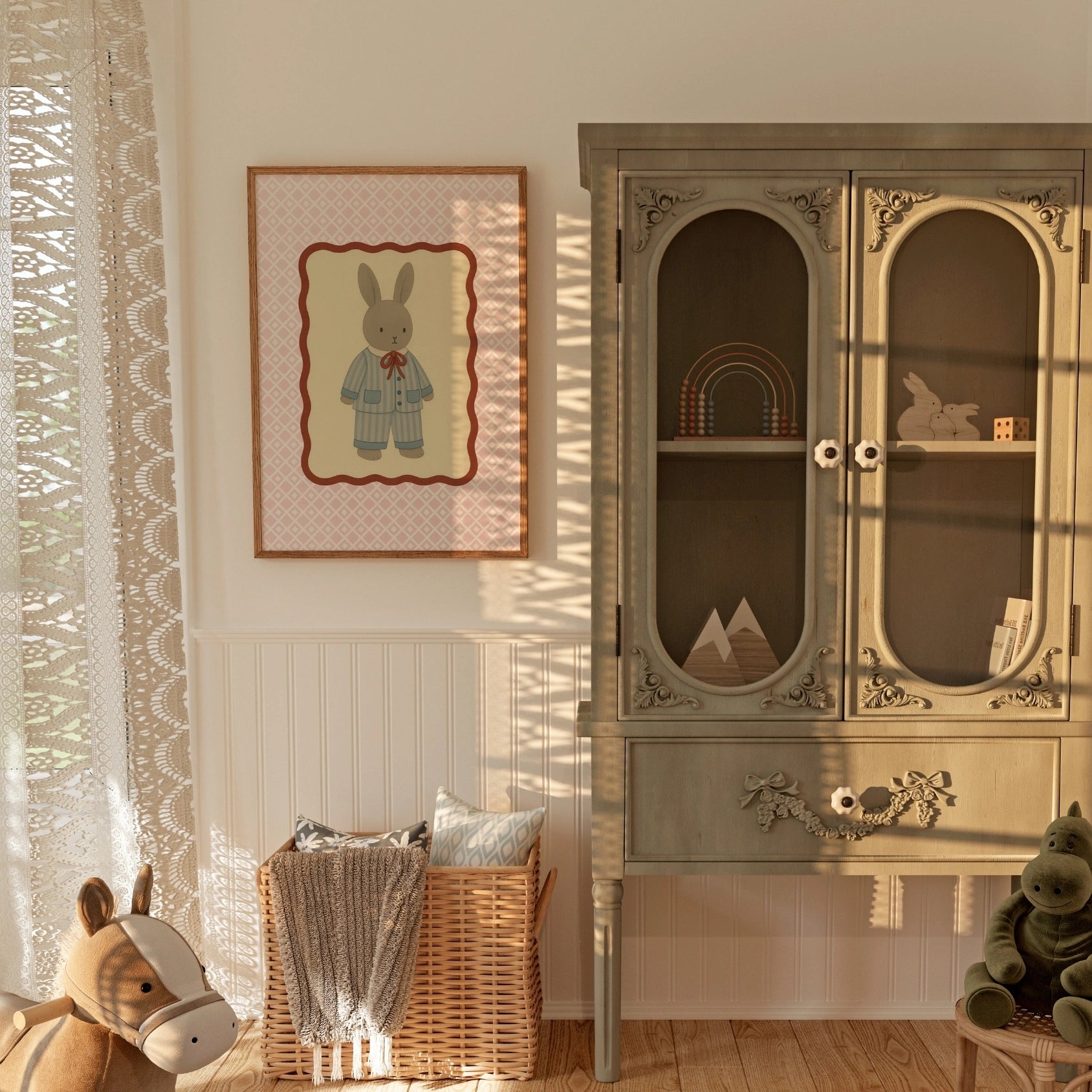 Sleepy Bunny Nursery Print