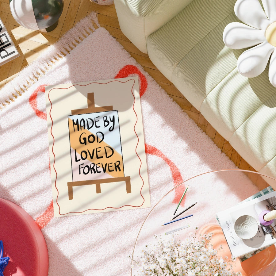 Made by God Christian Wall Art – Pastel Easel Print