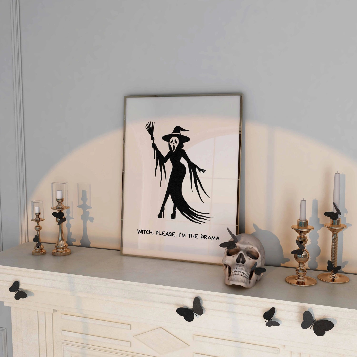 Witch Please Halloween Print – Funny Glam Wall Art