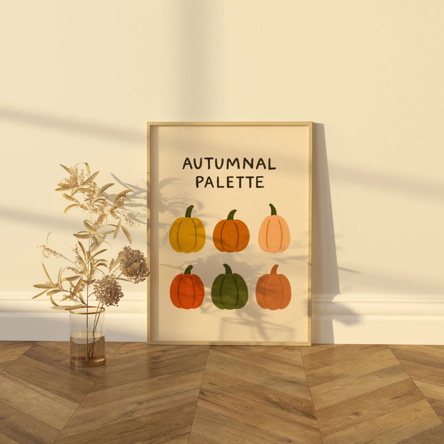 Autumnal Palette Wall Art - Pumpkin Fall Print