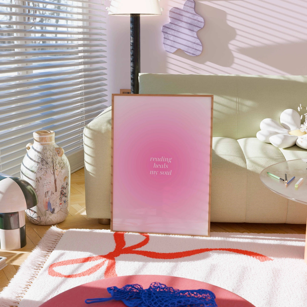 Reading Heals My Soul  – Minimal Bookish Print