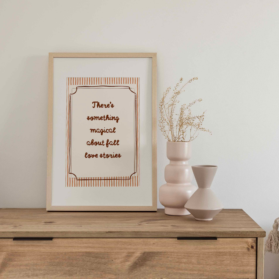 Citazione autunnale da parete – Stampa autunnale accogliente