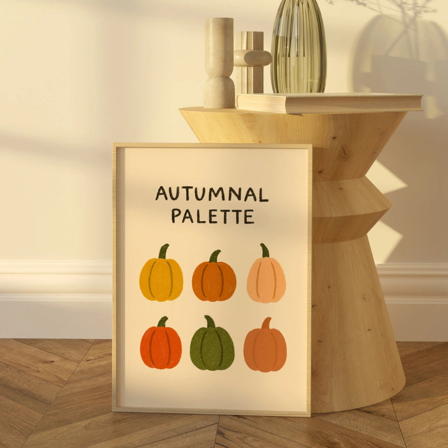 Autumnal Palette Wall Art - Pumpkin Fall Print