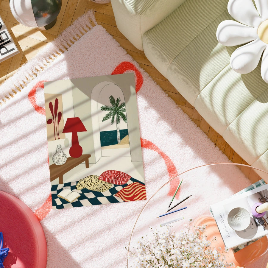 Moderna arte murale costiera – Stampa di interni mediterranei 