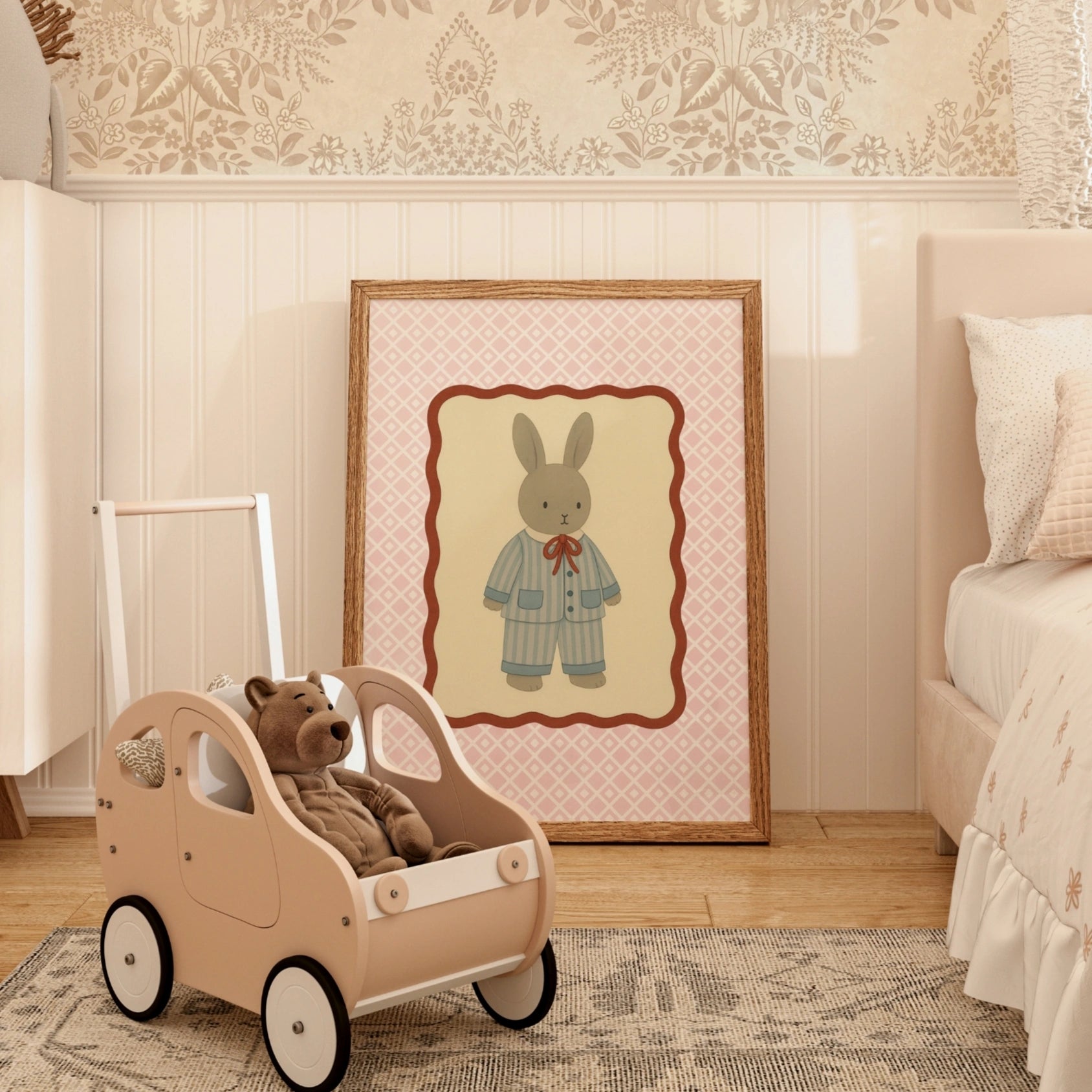 Sleepy Bunny Nursery Print