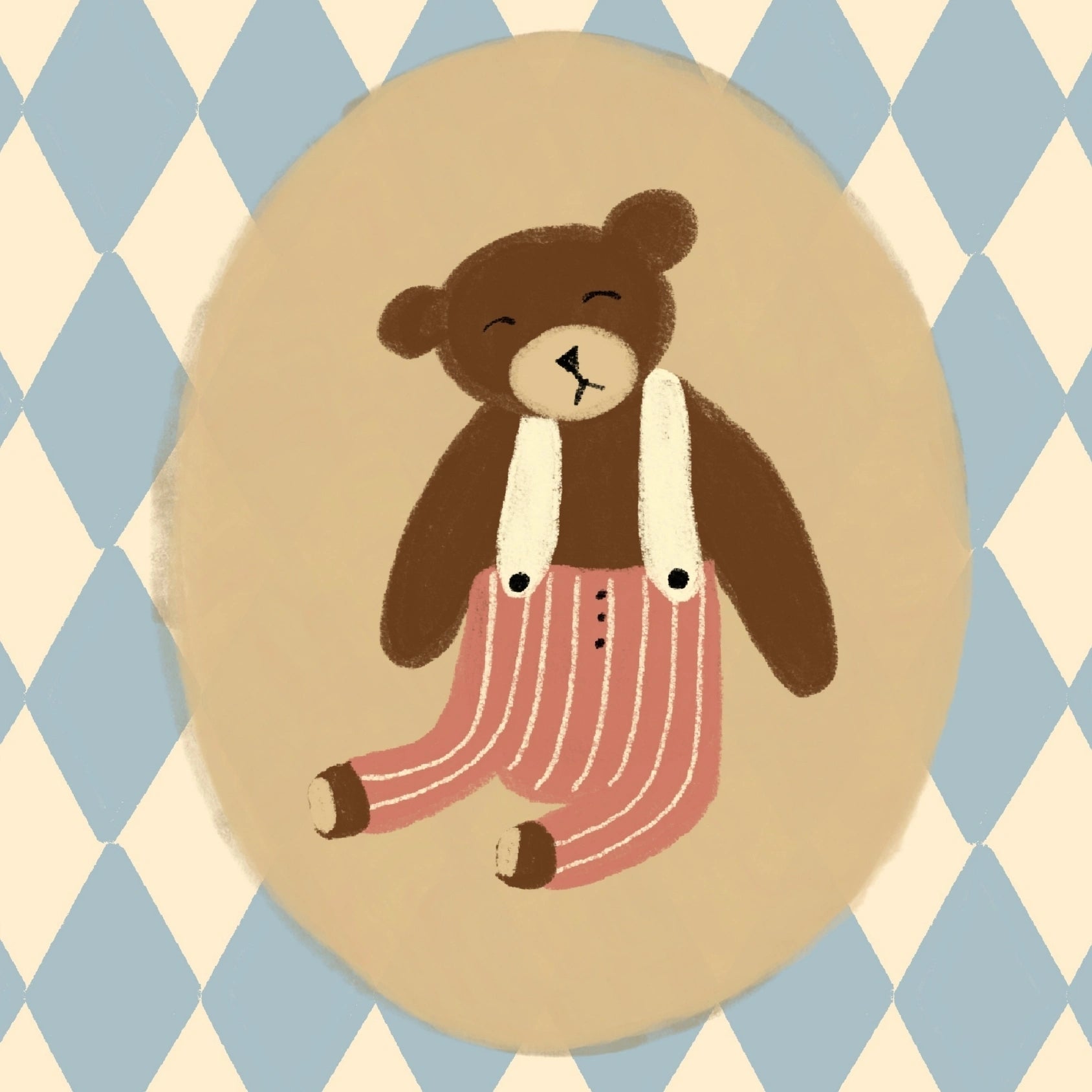 Vintage Teddy Bear Nursery Print