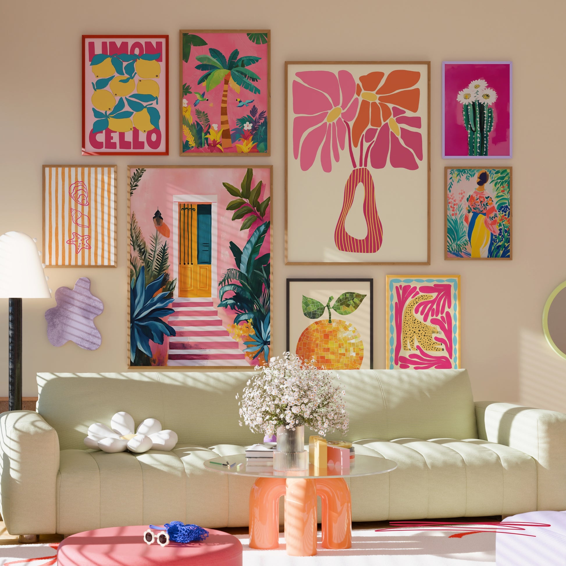 Handmade Maximalist Coastal Decor, over 160 prints