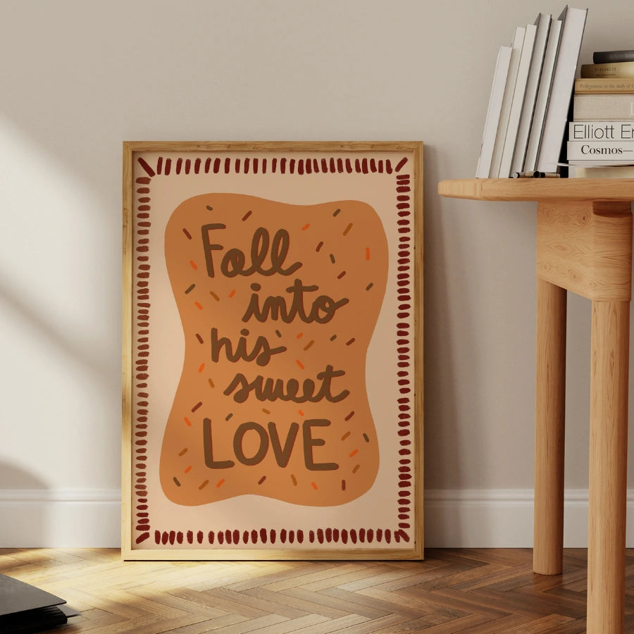 Fall into His Sweet Love Wall Art - Christian Autumn Print