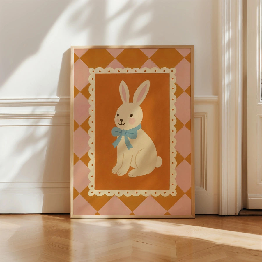 Bunny Nursery Print - Cute Rabbit Wall Art for Kids