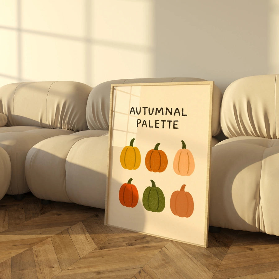 Autumnal Palette Wall Art - Pumpkin Fall Print