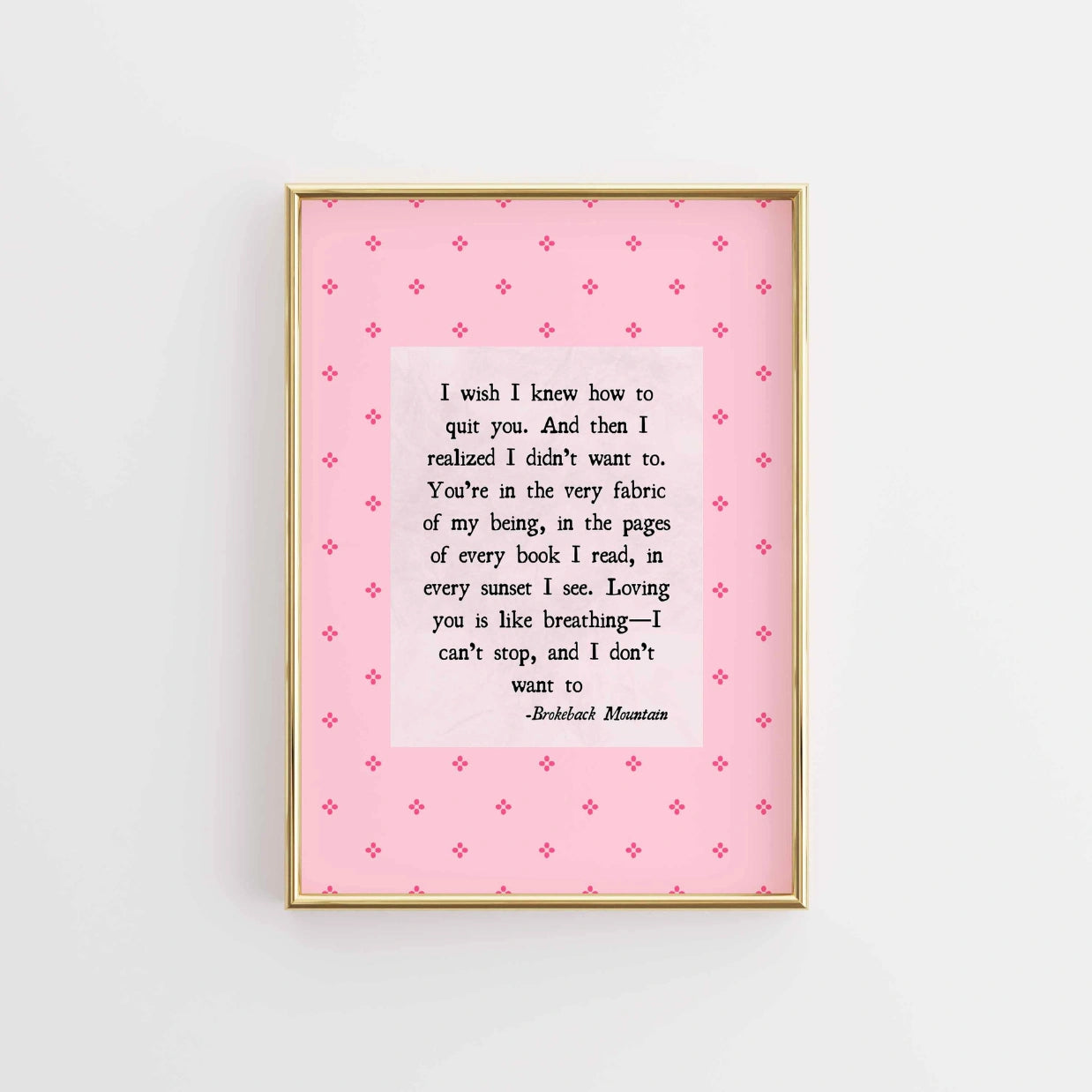 Brokeback Mountain  – Romantic Bookish Poster