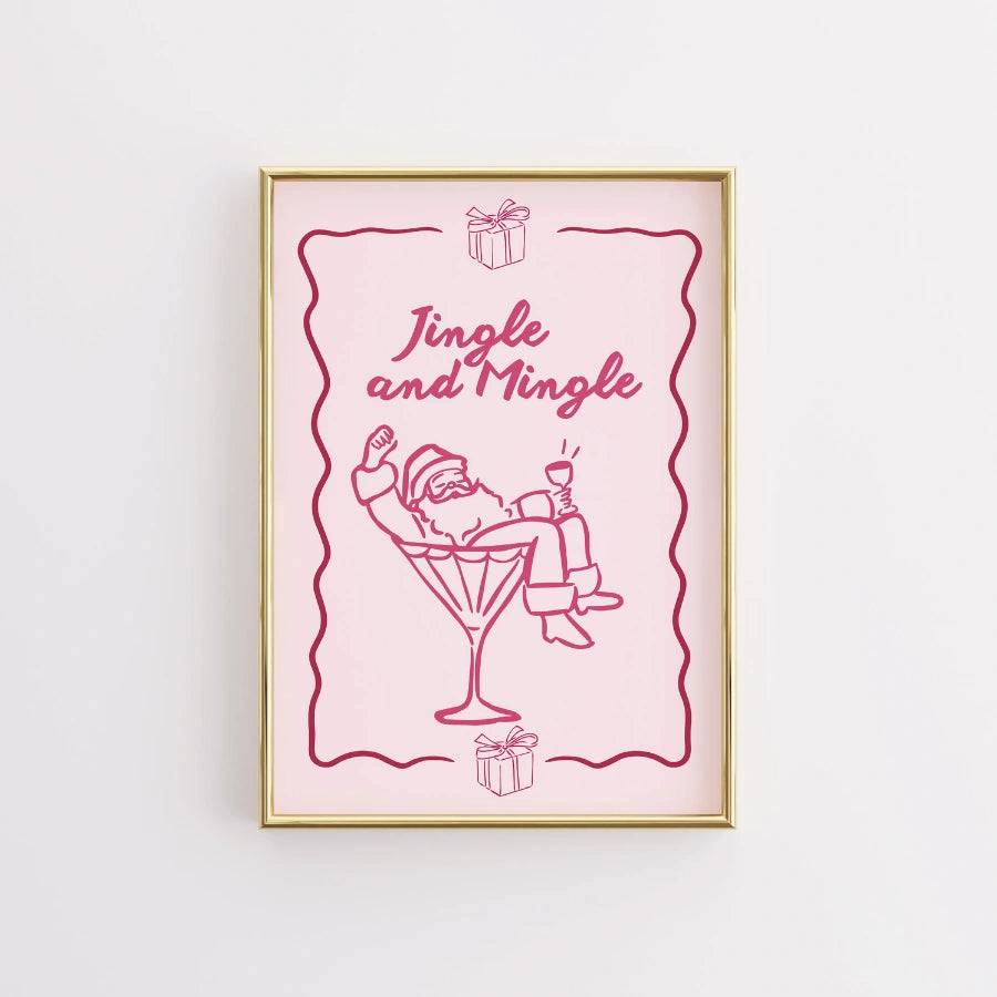 Jingle and Mingle – Holiday Party Quote Print