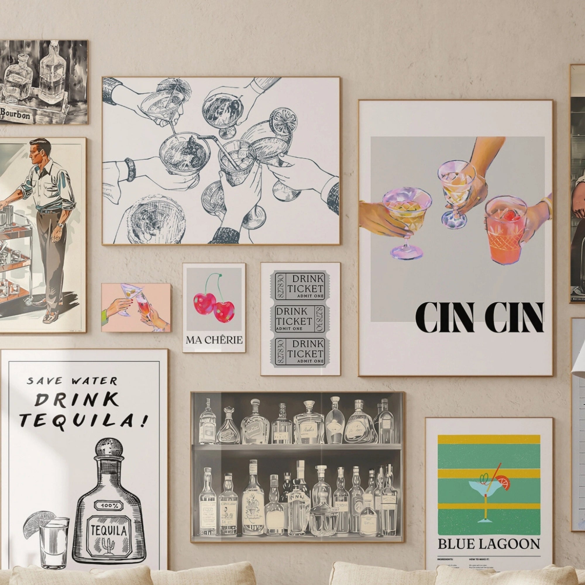 Bar Cart Decor, over 300 prints