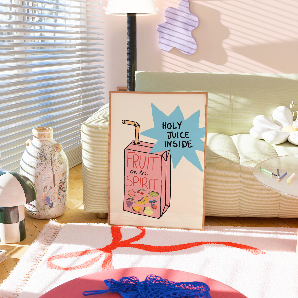 Kunstdruck „Früchte des Geistes“ – Lustige christliche Wanddekoration