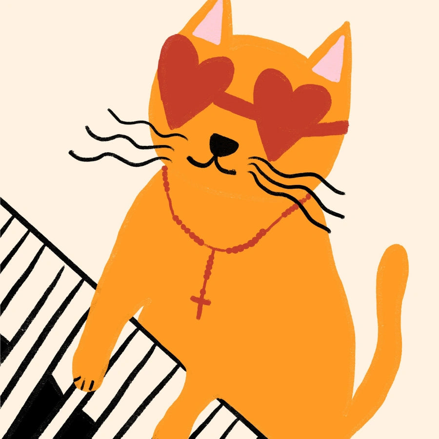 Paws &amp; Pray Christian Wall Art – Stampa divertente con gatto e fede