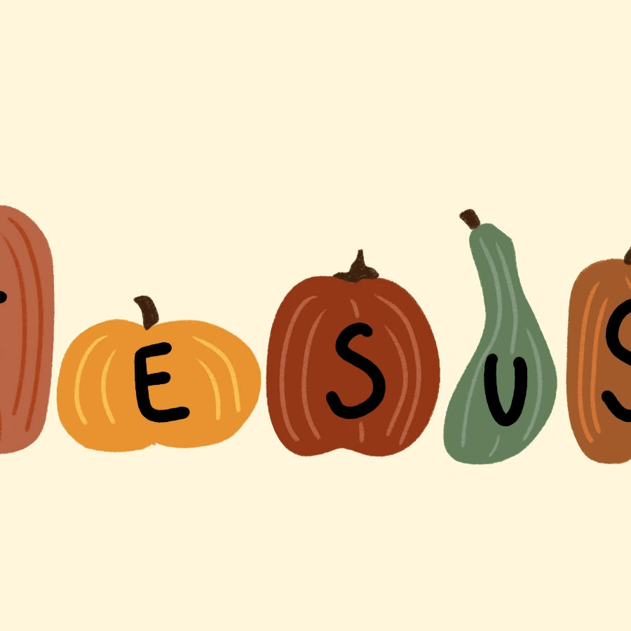 Jesus Pumpkin Wall Art - Faith Inspired Seasonal Artwork