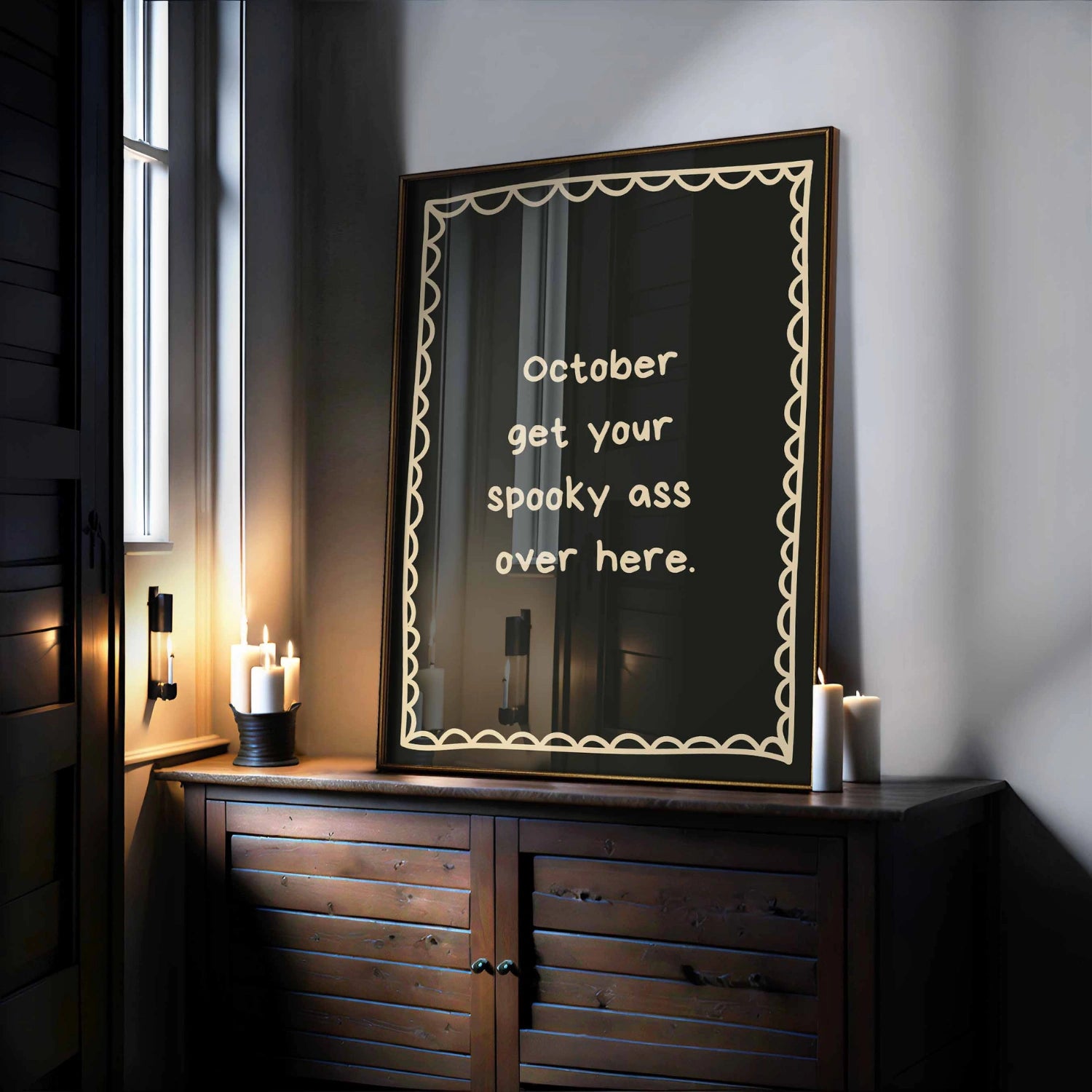 October Spooky Quote Print – Funny Halloween