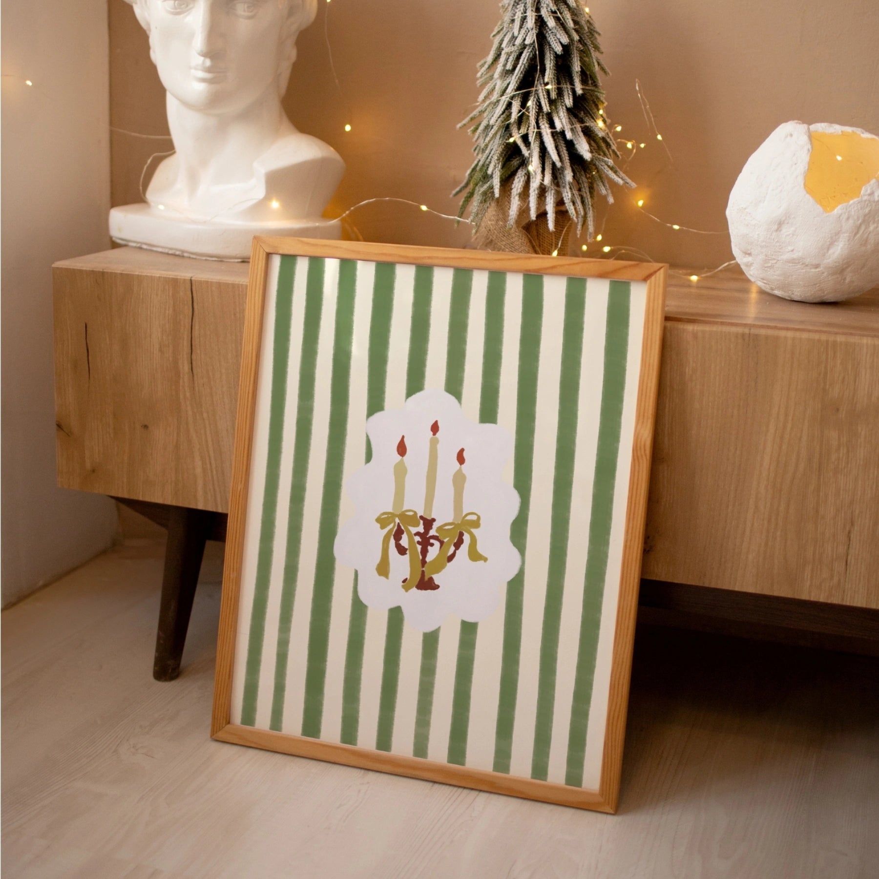 Christmas Candle Wall Art