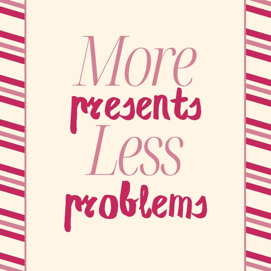 More Presents Less Problems – Preppy Candy Cane Decor