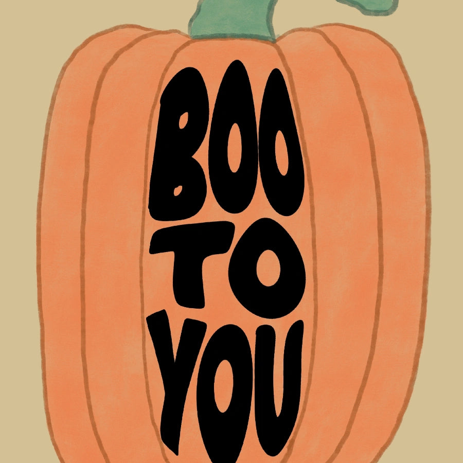 Boo to You Pumpkin Print – Funny Halloween Wall Art