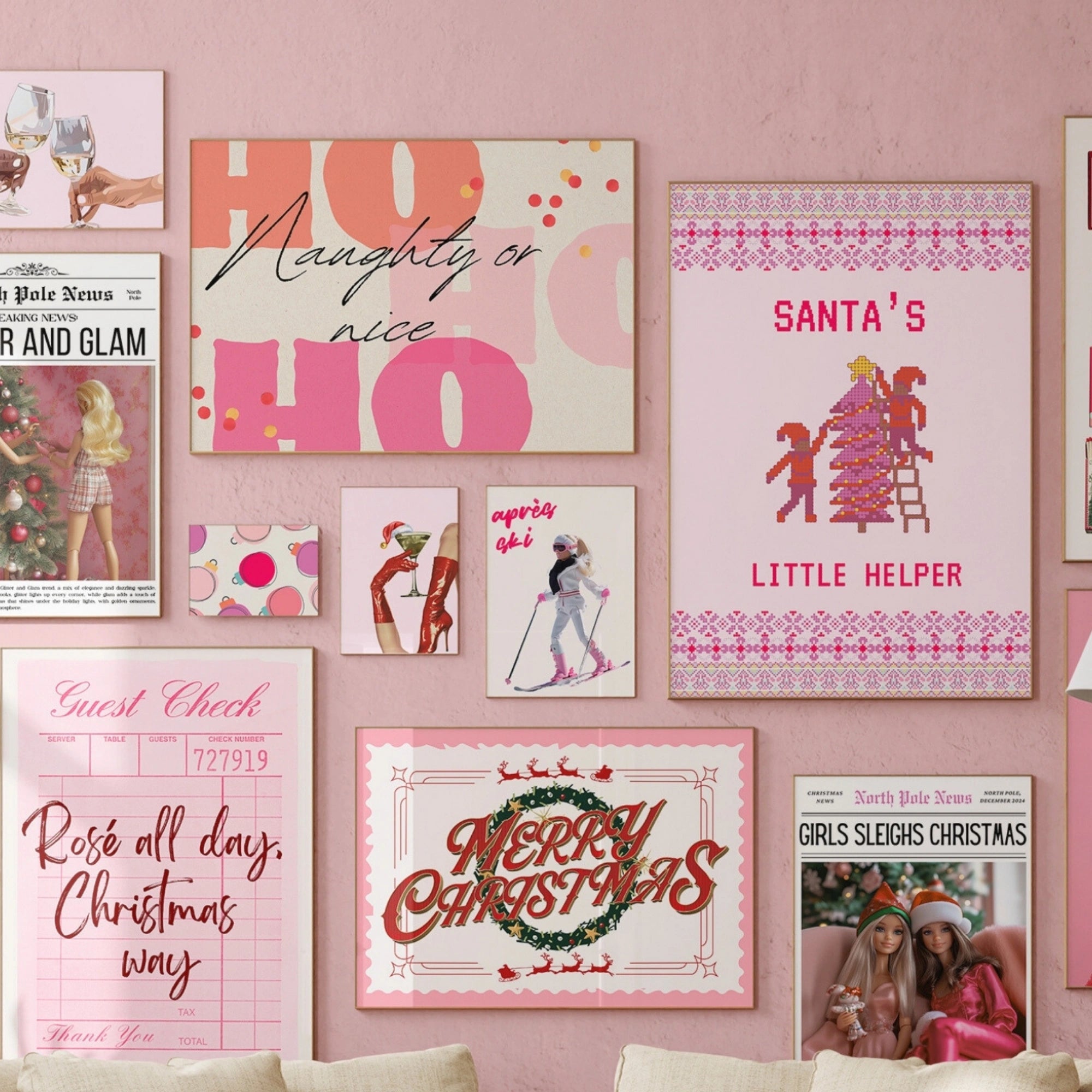 Pink Christmas, over 300 prints