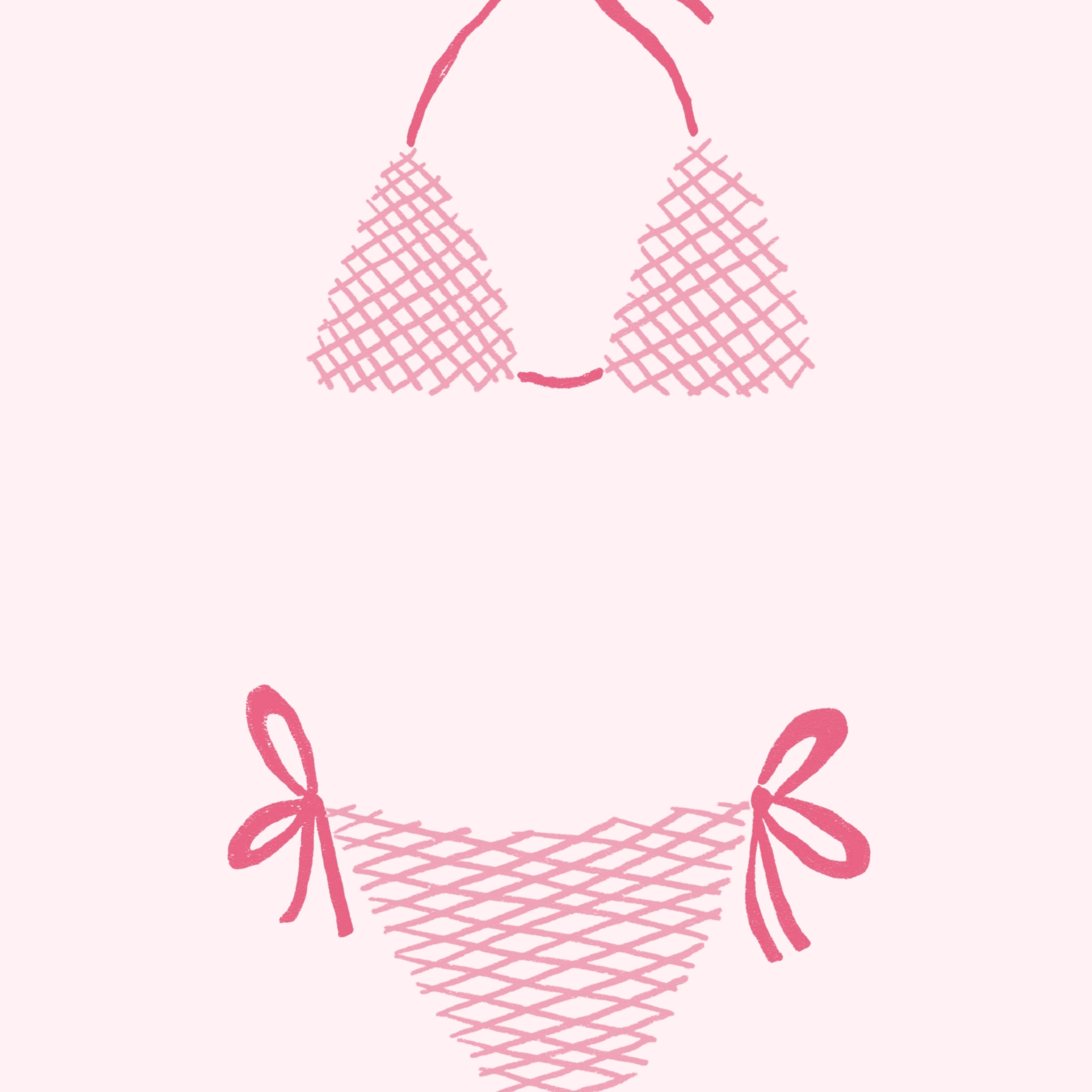 Pink Bikini Wall Art – Fun Summer Poster
