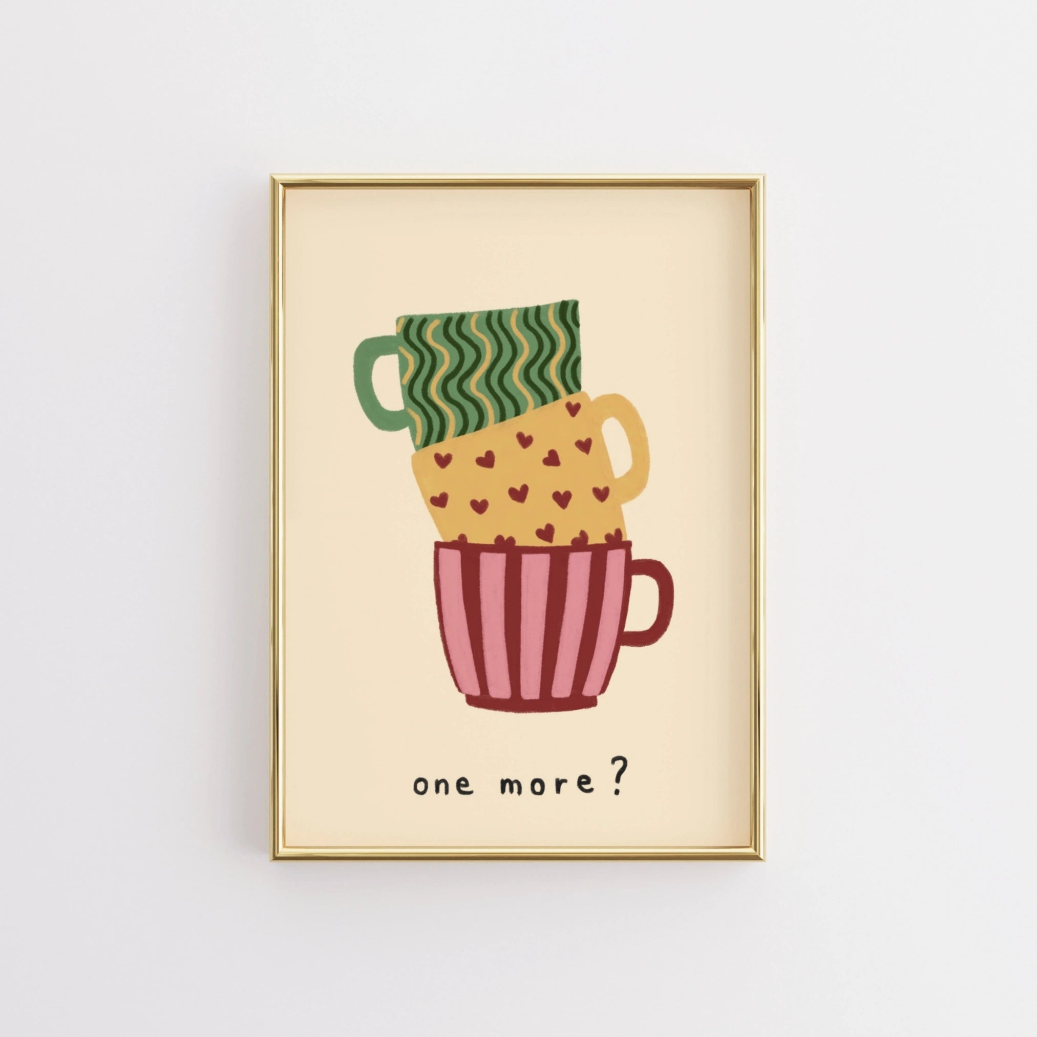 Colorful Retro Cup Poster